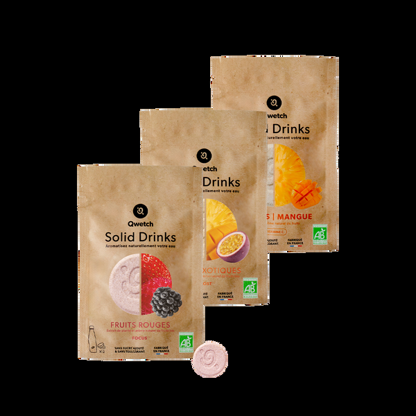 qwetch 3 saveurs Kit Découverte Solid Drinks