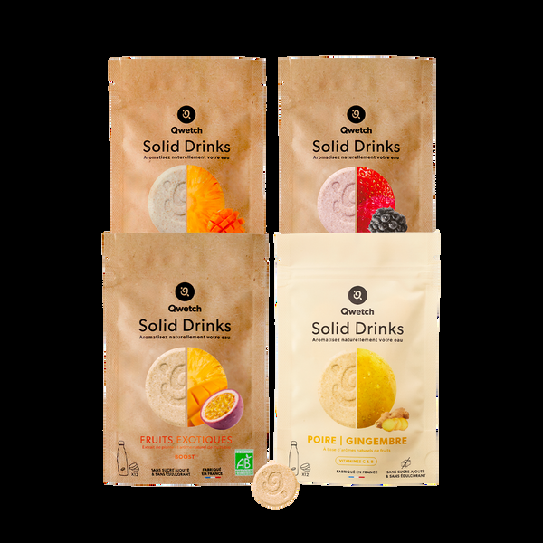 qwetch 4 saveurs Kit Découverte Solid Drinks