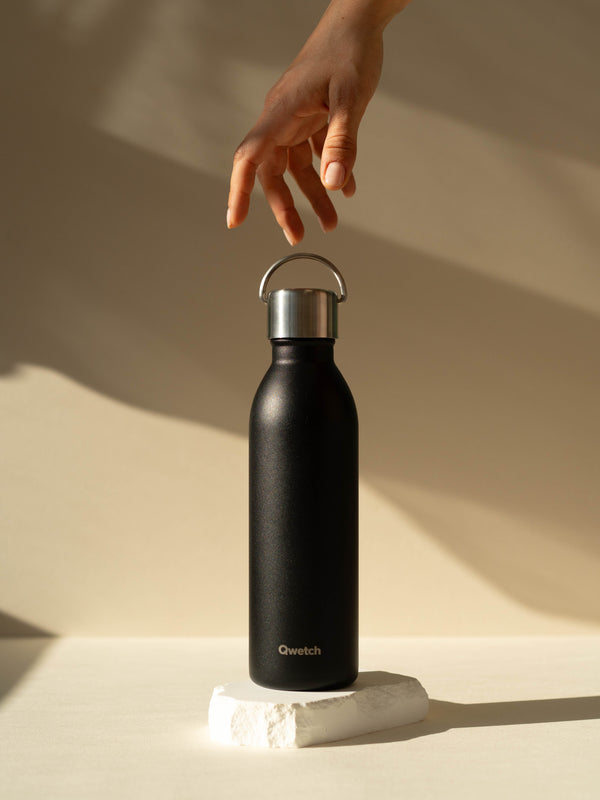 Qwetch Active Matt Noir Bouteille Isotherme