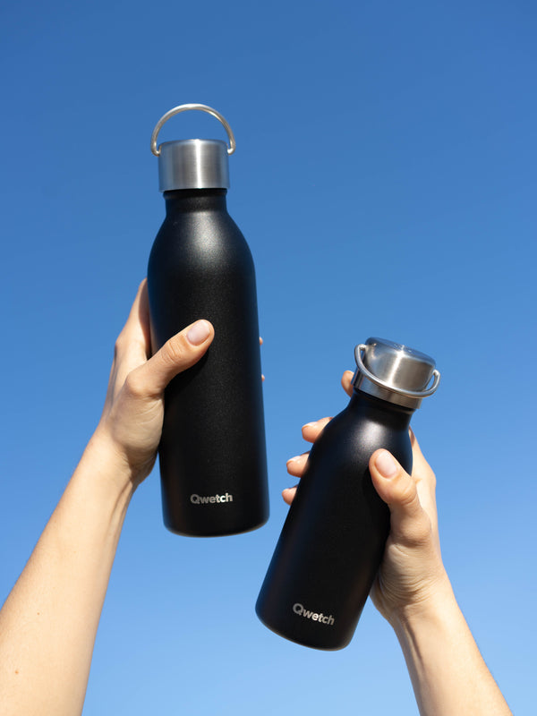 Qwetch Active Matt Noir Bouteille Isotherme
