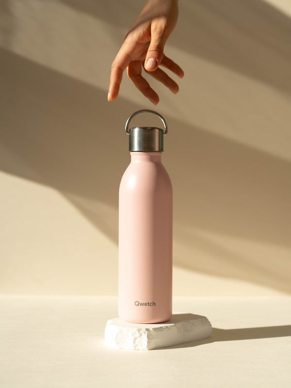 Qwetch Active Pastel Rose Bouteille Isotherme