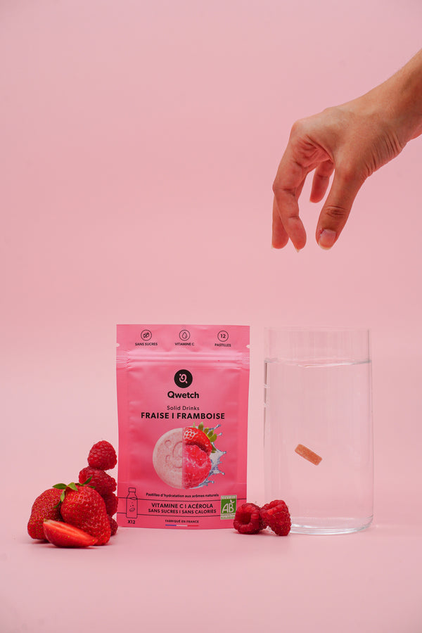 qwetch Fraise Framboise Solid Drinks Bio