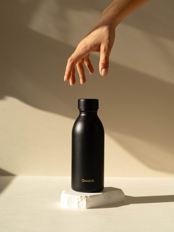 Qwetch Icon Matt Noir Bouteille Isotherme