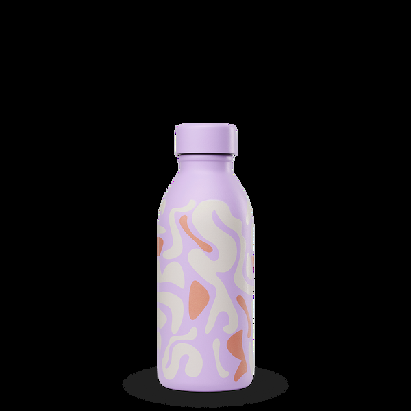 Qwetch Icon Waves Lavande Bouteille Isotherme