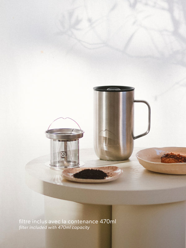 Qwetch Inox Mug Tisanière Isotherme