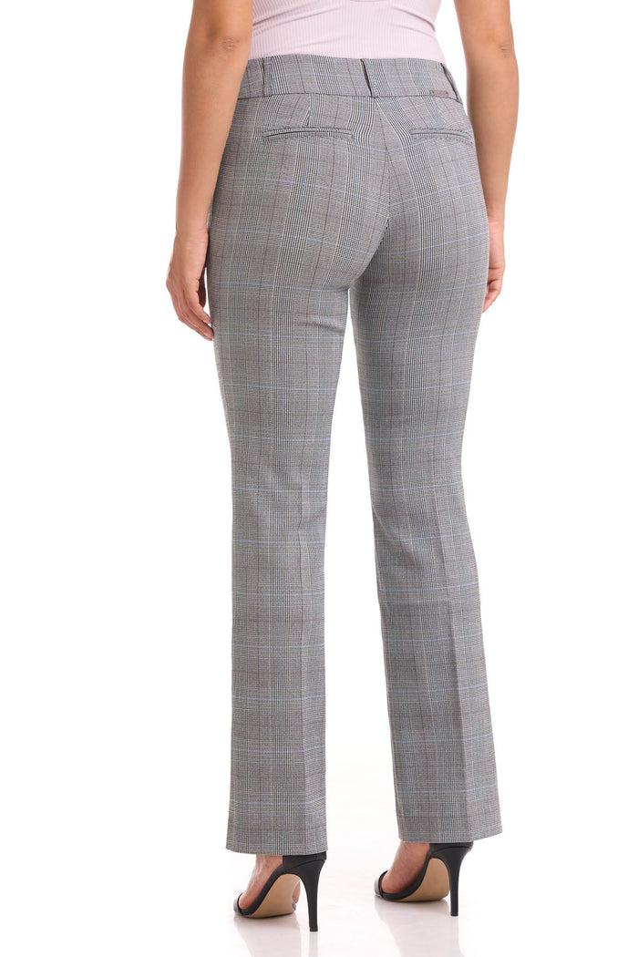 Rekucci Barely Bootcut Pants With Fake Pockets Black/white-prince-of-wales