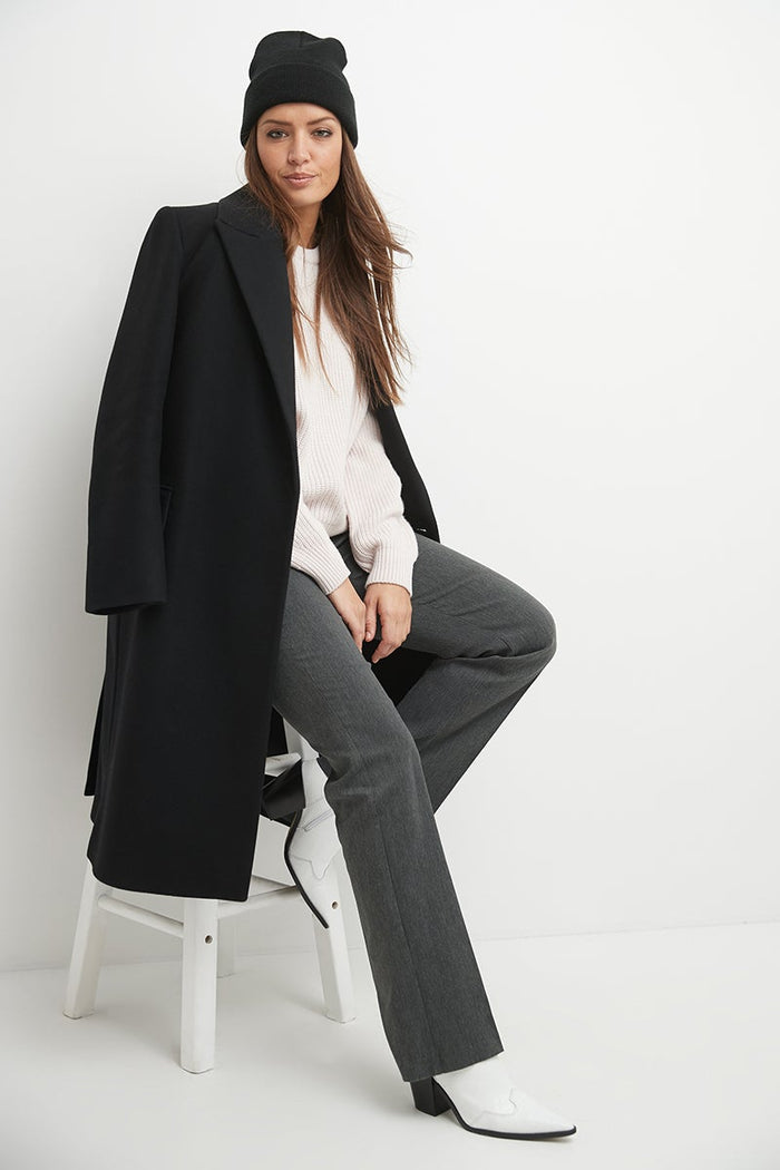 Rekucci Barely Bootcut Pants With Fake Pockets Charcoal