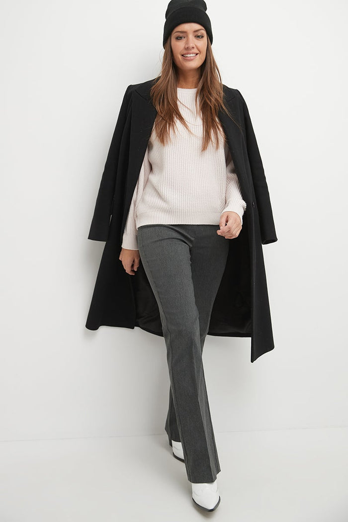 Rekucci Barely Bootcut Pants With Fake Pockets Charcoal