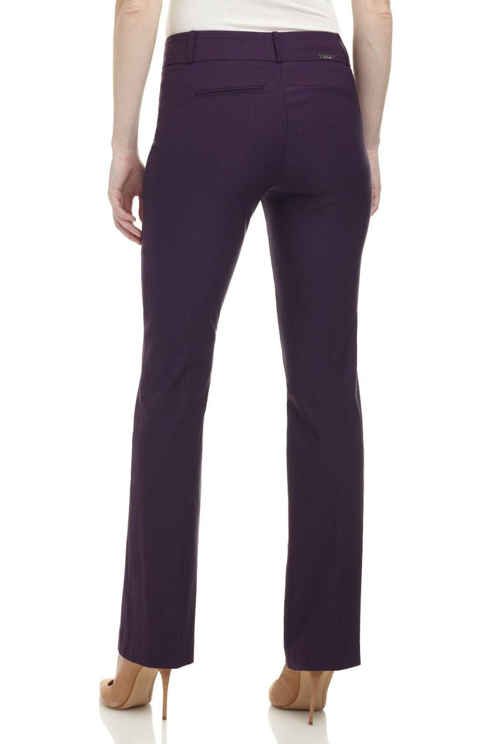 rekucci Barely Bootcut Pants With Fake Pockets Deep-plum