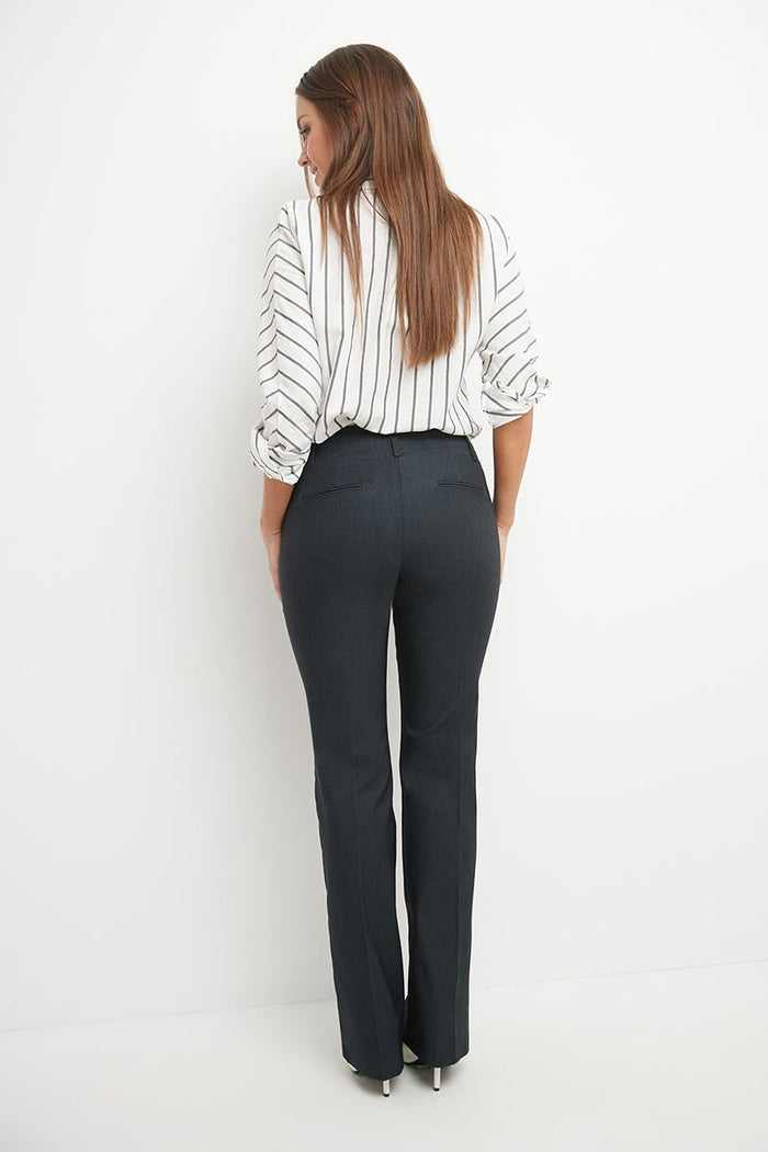 Rekucci Barely Bootcut Pants With Fake Pockets Dk-charcoal