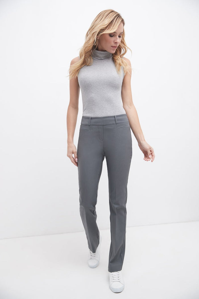 Rekucci Barely Bootcut Pants With Fake Pockets Graphite