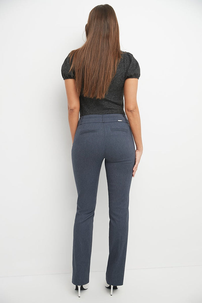 Rekucci Barely Bootcut Pants With Fake Pockets Indigo