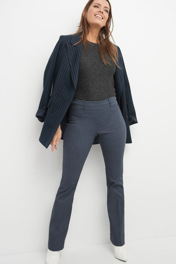 rekucci Barely Bootcut Pants with Fake Pockets indigo