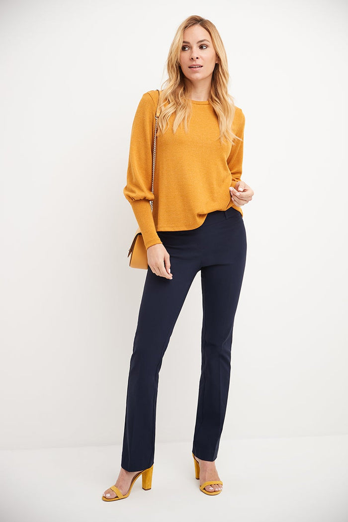 rekucci Barely Bootcut Pants with Fake Pockets navy