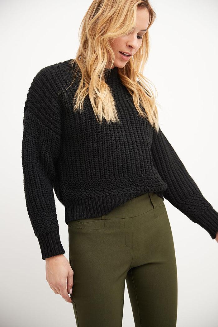 Rekucci Barely Bootcut Pants With Fake Pockets Olive