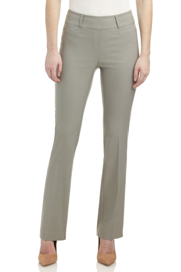 Rekucci Barely Bootcut Pants With Fake Pockets Silver