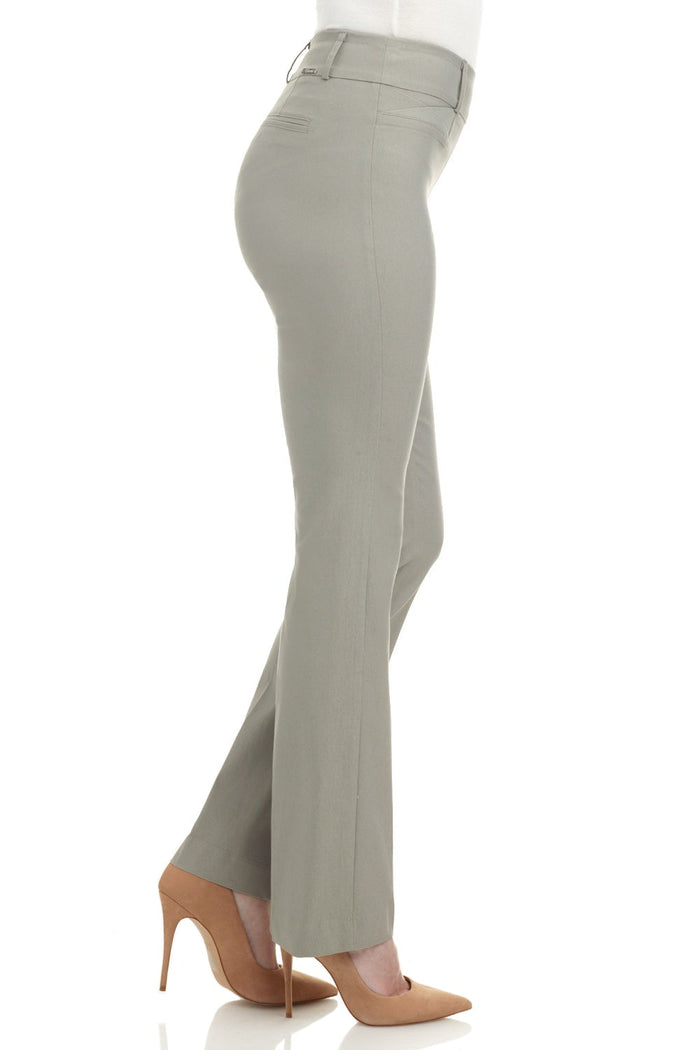 Rekucci Barely Bootcut Pants With Fake Pockets Silver