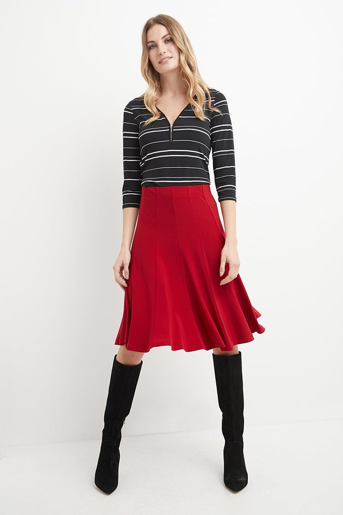 Rekucci Bell Shaped Long Skirt With Flippy Flare Cherry