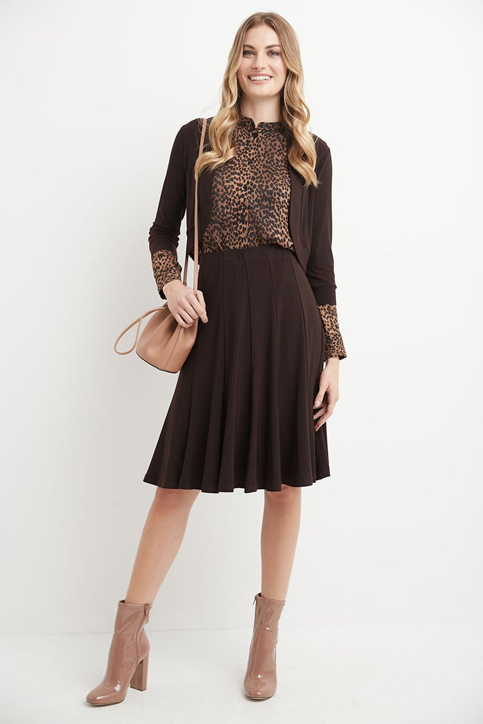 Rekucci Bell Shaped Long Skirt With Flippy Flare Espresso