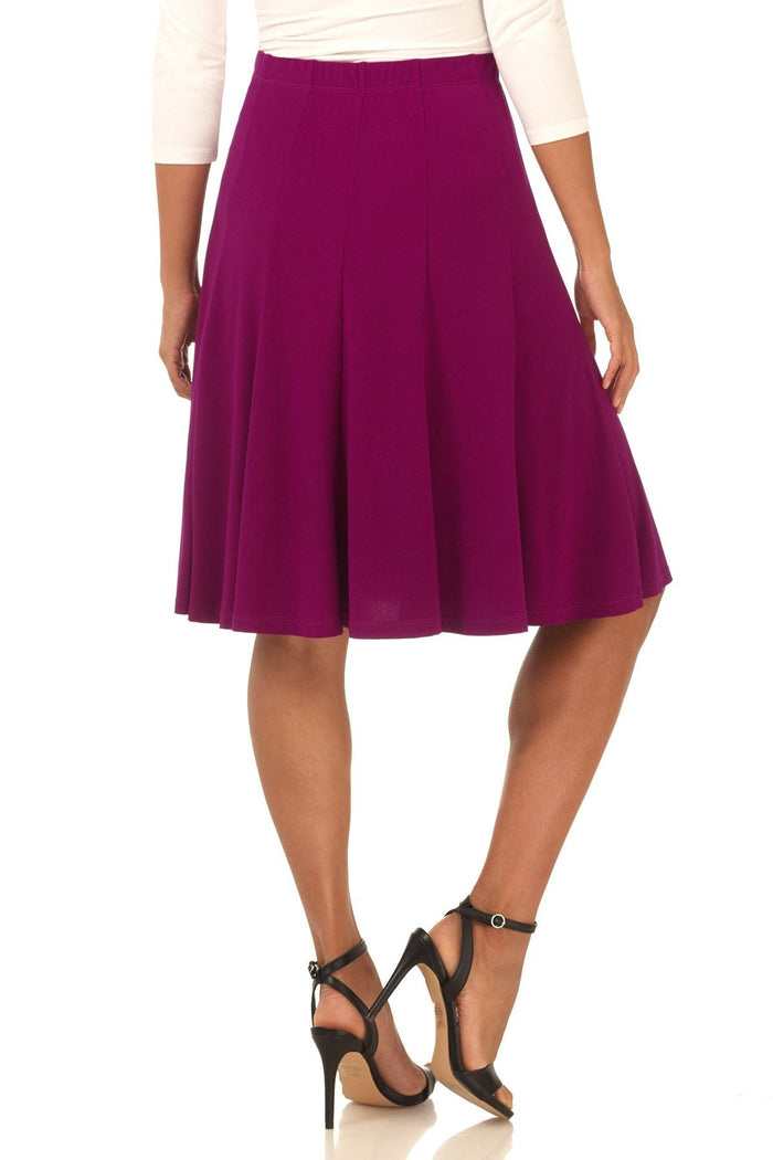 Rekucci Bell Shaped Long Skirt With Flippy Flare Magenta