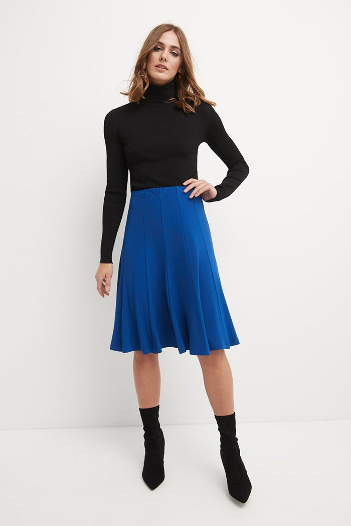 rekucci Bell Shaped Long Skirt with Flippy Flare sapphire