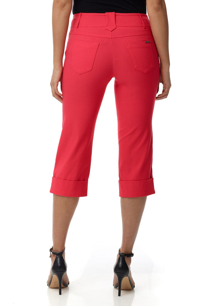 Rekucci Chic Capri With Classic Cuffed Hem Lipstick