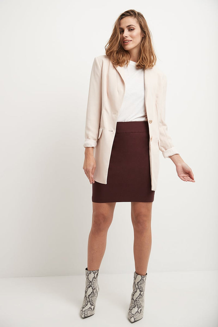 Rekucci Classic 19” Above The Knee Pencil Skirt Brick