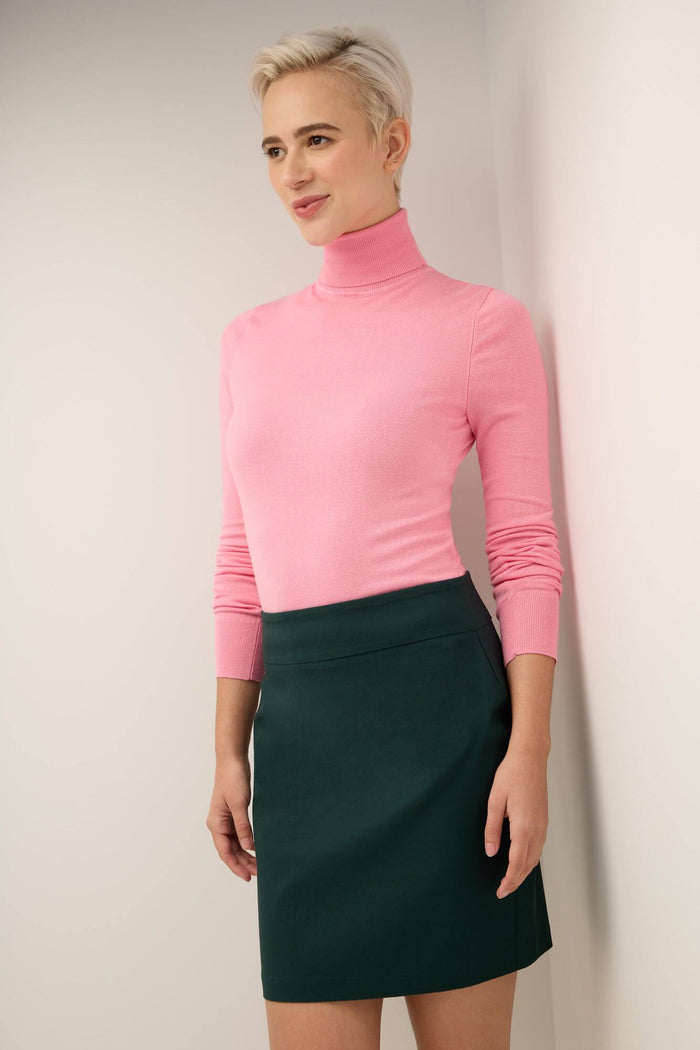 rekucci Classic 19” Above the Knee Pencil Skirt hunter-green