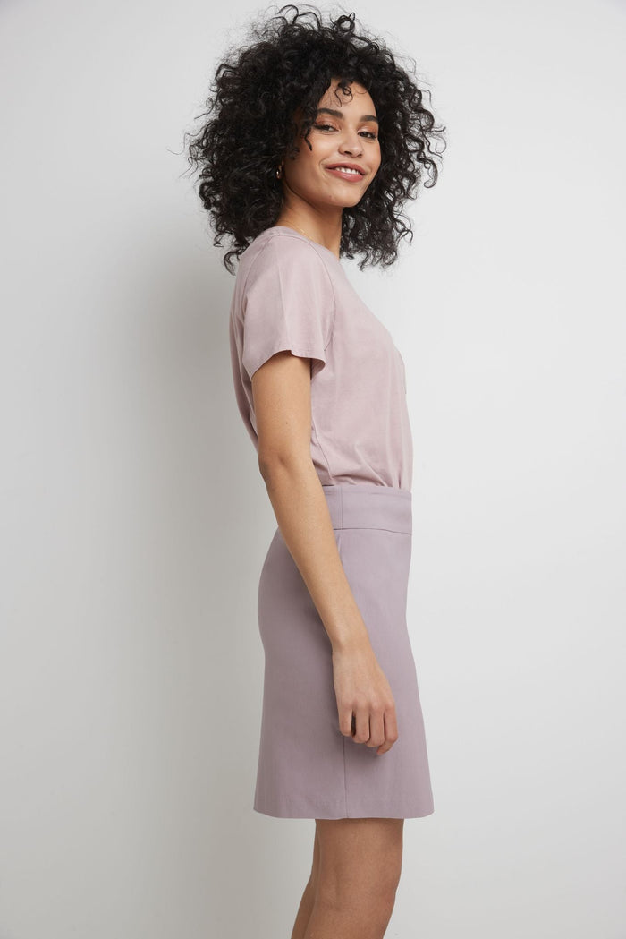 Rekucci Classic 19” Above The Knee Pencil Skirt Lavender-mist