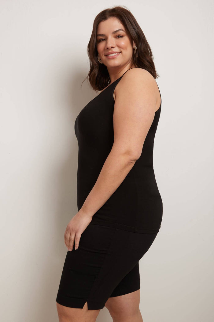 Rekucci Curvy Pull-on 12” City Shorts With Tummy Control Black