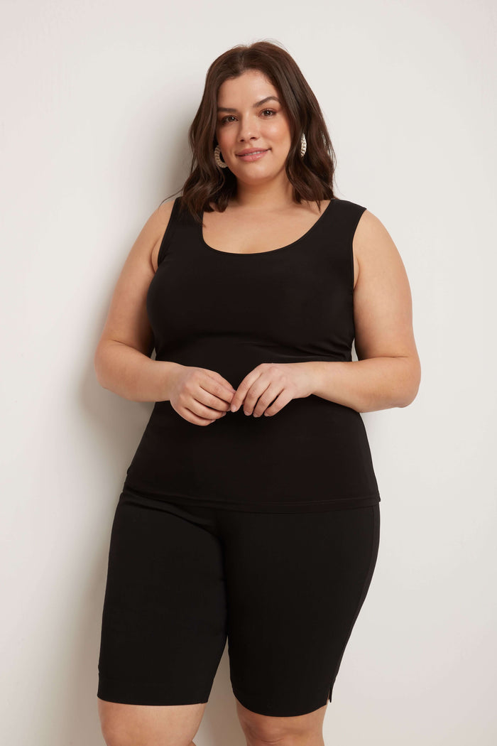 Rekucci Curvy Pull-on 12” City Shorts With Tummy Control Black