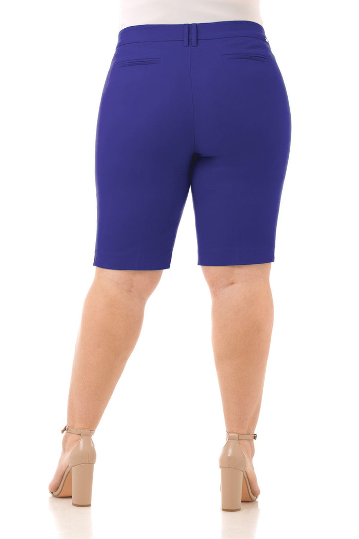 Rekucci Curvy Pull-on 12” City Shorts With Tummy Control Sapphire