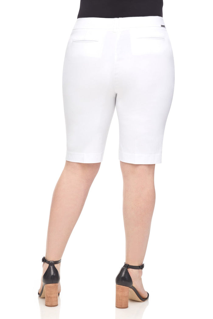 Rekucci Curvy Pull-on 12” City Shorts With Tummy Control White