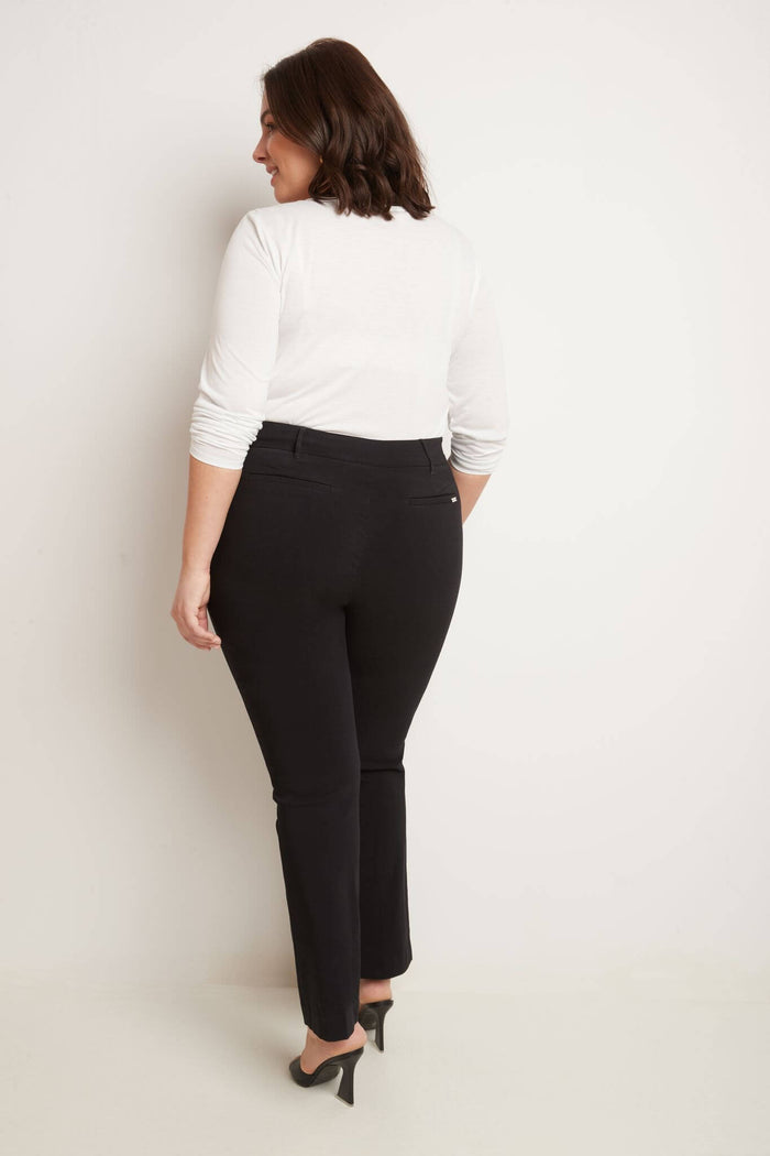 Rekucci Curvy Pull-on Barely Bootcut Classic Pants Black