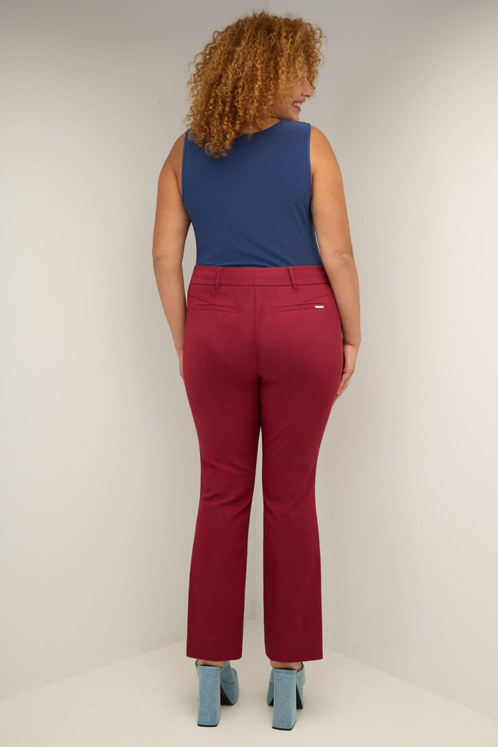Rekucci Curvy Pull-on Barely Bootcut Classic Pants Burgundy