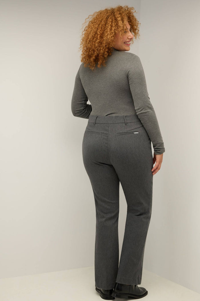 Rekucci Curvy Pull-on Barely Bootcut Classic Pants Charcoal