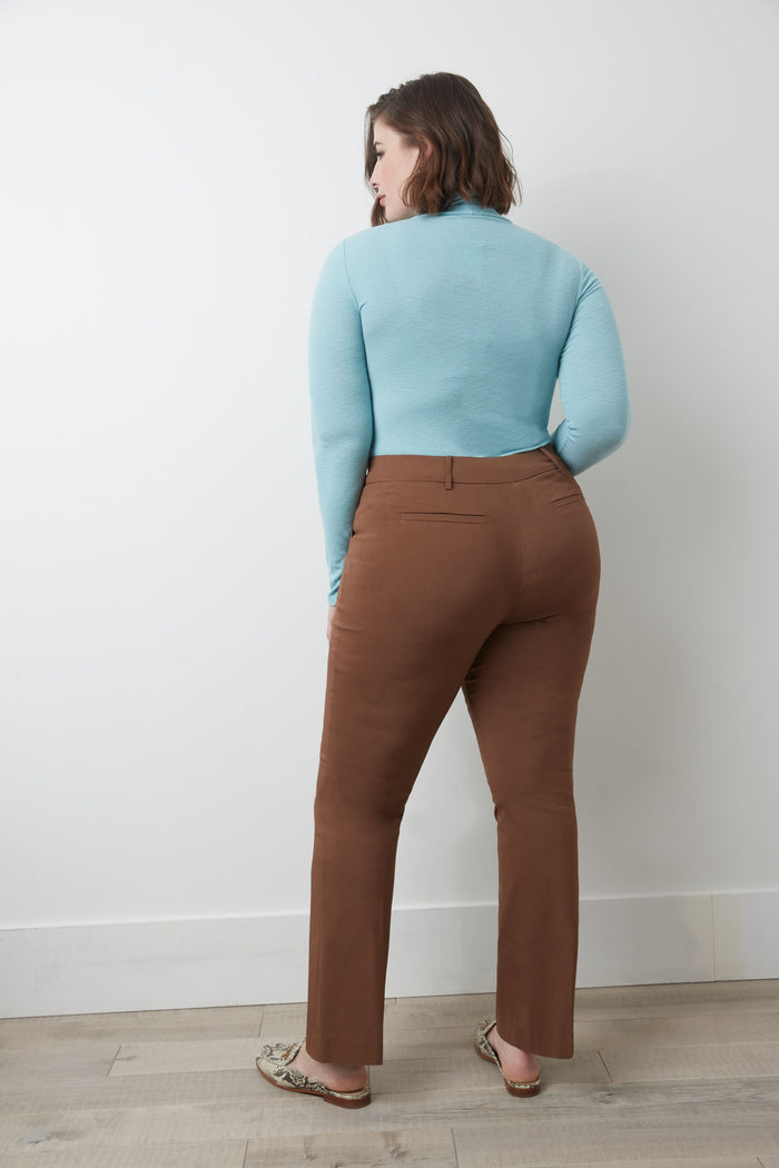 Rekucci Curvy Pull-on Barely Bootcut Classic Pants Chestnut