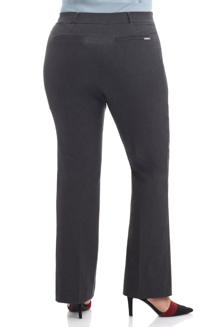 Rekucci Curvy Pull-on Barely Bootcut Classic Pants Dk-charcoal