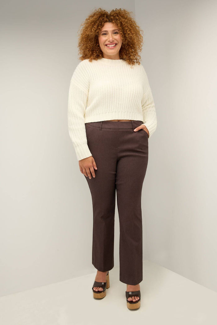 Rekucci Curvy Pull-on Barely Bootcut Classic Pants Heather-brown