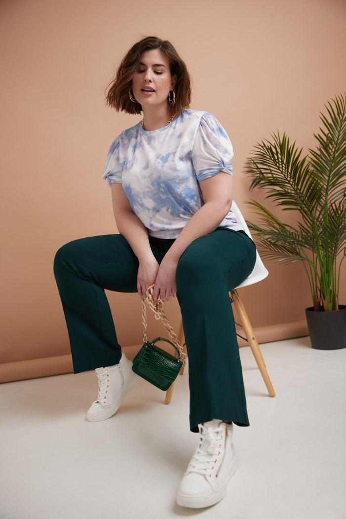 Rekucci Curvy Pull-on Barely Bootcut Classic Pants Hunter-green