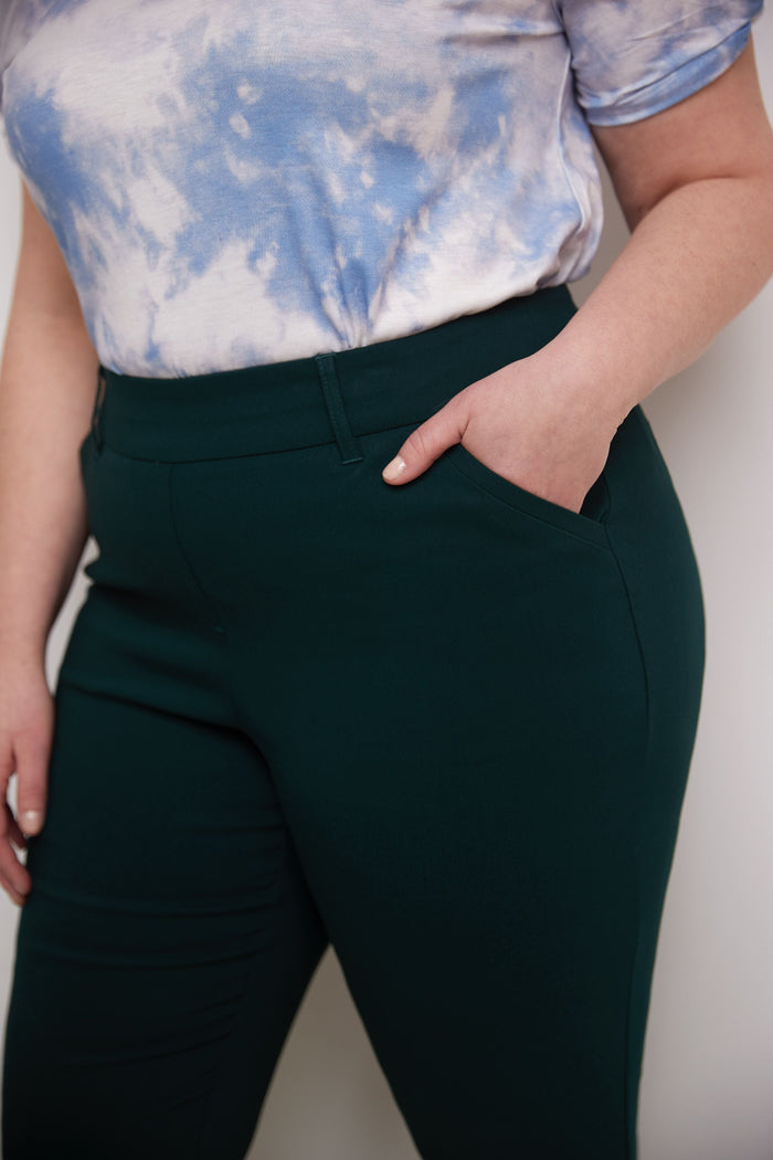 rekucci Curvy Pull-on Barely Bootcut Classic Pants hunter-green