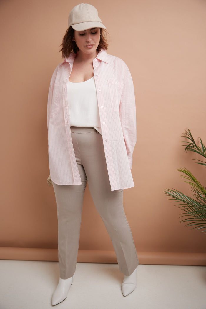 rekucci Curvy Pull-on Barely Bootcut Classic Pants khaki