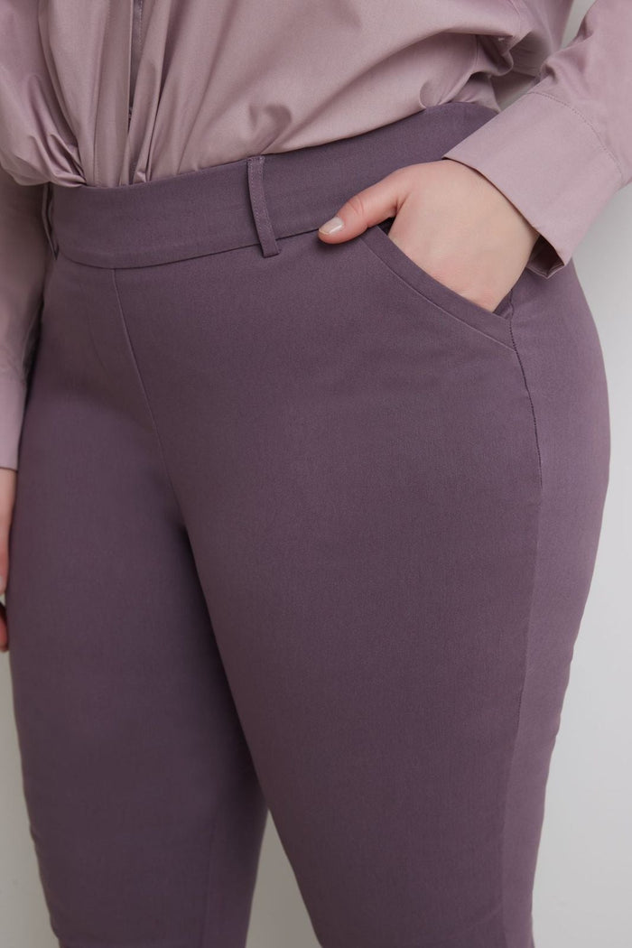 Rekucci Curvy Pull-on Barely Bootcut Classic Pants Mauve
