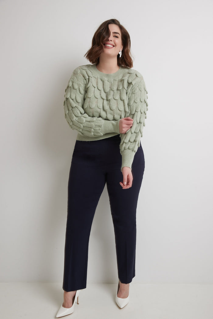 rekucci Curvy Pull-on Barely Bootcut Classic Pants navy