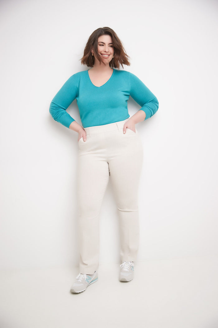 Rekucci Curvy Pull-on Barely Bootcut Classic Pants Sandcastle-heather
