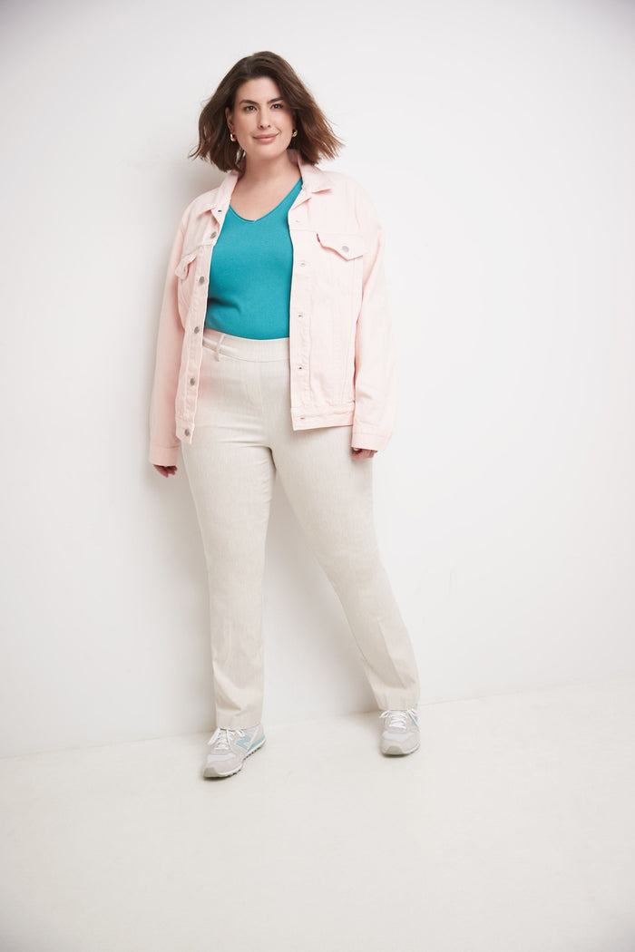 Rekucci Curvy Pull-on Barely Bootcut Classic Pants Sandcastle-heather