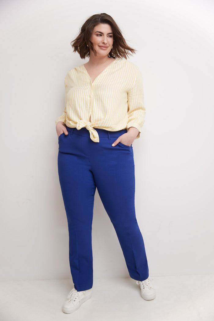 Rekucci Curvy Pull-on Barely Bootcut Classic Pants Sapphire