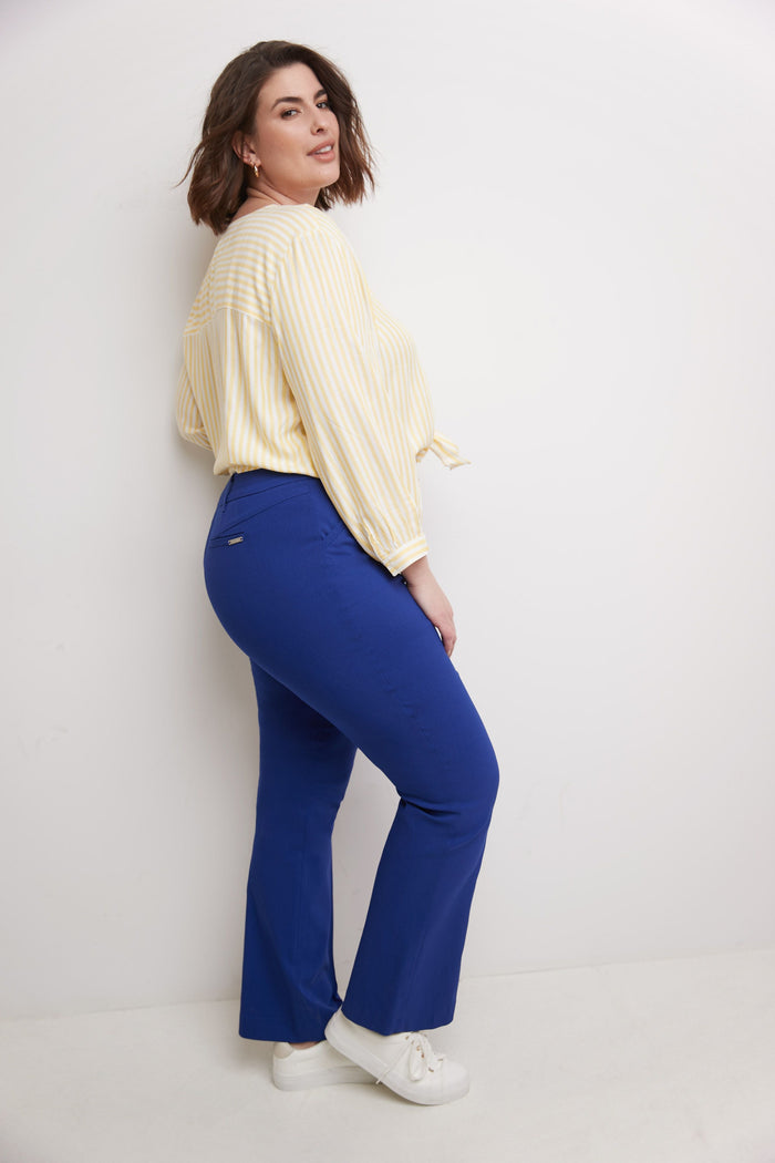 Rekucci Curvy Pull-on Barely Bootcut Classic Pants Sapphire