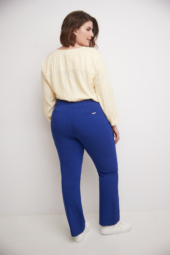 Rekucci Curvy Pull-on Barely Bootcut Classic Pants Sapphire