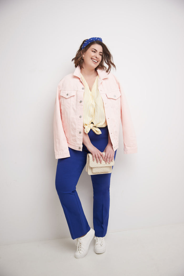 rekucci Curvy Pull-on Barely Bootcut Classic Pants sapphire